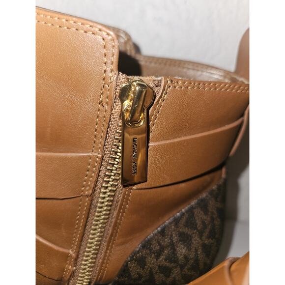 Michael Kors Kincaid Leather Ankle Boot 7M Tan Zipper - Picture 4 of 12